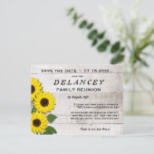 Rustiek Save the Date Family Reunion Briefkaart (Staand voorkant)