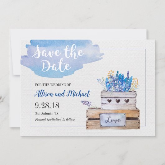 Rustiek Save the Date Kaart (Voorkant)