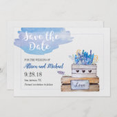 Rustiek Save the Date Kaart (Voorkant / Achterkant)