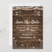 Rustiek Save the Date Kaart voor Country Weddings (Voorkant)
