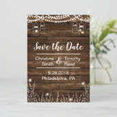 Rustiek Save the Date Kaart voor Country Weddings (Staand voorkant)