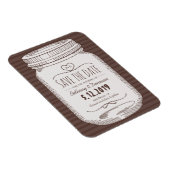 Rustiek Save The Date Magnet Country Mason Jar Magneet (Rechterzijde)