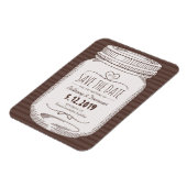 Rustiek Save The Date Magnet Country Mason Jar Magneet (Linkerzijde)