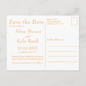 Rustiek Save the Date Pompoen Bruiloft En Aankondigingskaart (Achterkant)