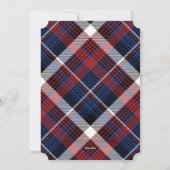 Rustiek Save The Date Seizoensgebonden Blauw Gingh Feestdagenkaart (Achterkant)