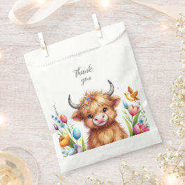 Rustiek Schattige Baby Highland Koe Baby shower Bedankzakje