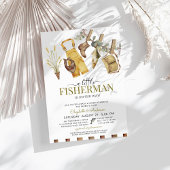 Rustiek Schattige Little Fisherman Baby shower Kaart