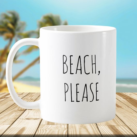 Rustiek Schattige strand Pun grappen Grappig Quote Koffiemok