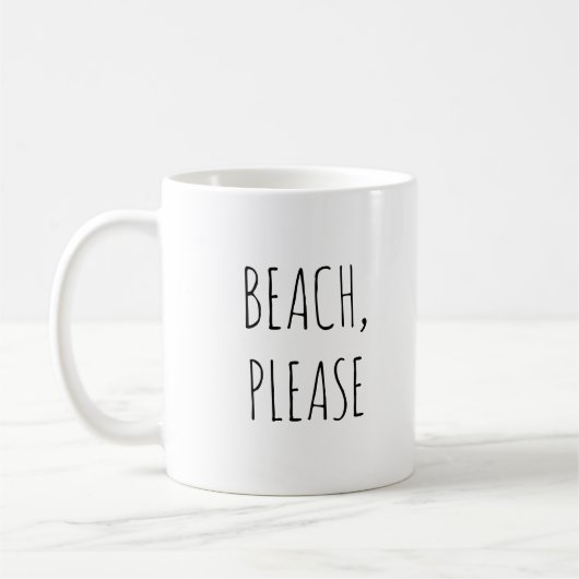 Rustiek Schattige strand Pun grappen Grappig Quote Koffiemok (Links)