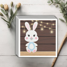 Rustiek Schattige Witte Bunny Baby shower Servet