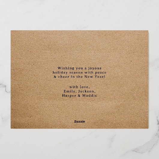 Rustiek Schattigeste Prettige feestdagen (Achterkant)