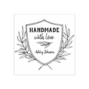 Rustiek schild gepersonaliseerd handgemaakt door rubberstempel