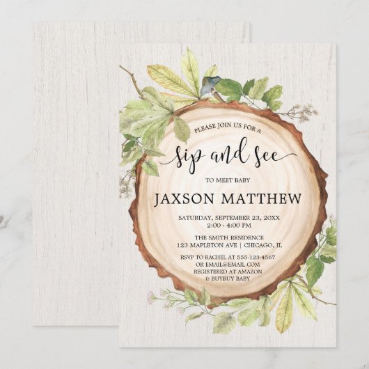 Rustiek schip en zie genderneutraal bos kaart (Voorkant / Achterkant)