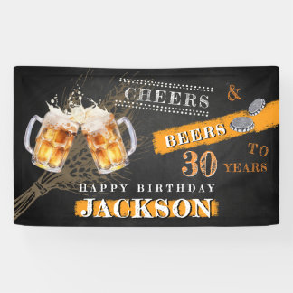 Rustiek schoolbord Cheers & Beers ELKE LEEFTIJD Ve Spandoek