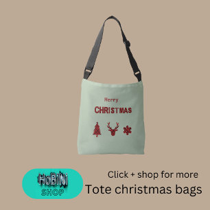 Rustiek Schots kerstscript Crossbody Tas