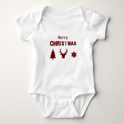 Rustiek Schots kerstscript Romper (Voorkant)