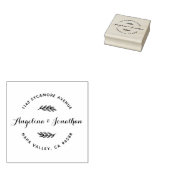 Rustiek schrift belettering | Teruggaveadres van p Rubberstempel (Gestempeld)