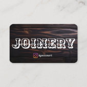 Rustiek schrijnwerk visitekaartje (Achterkant)