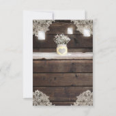 Rustiek Schuur hout, Kant & Mason Jars Tafelnummer (Achterkant)