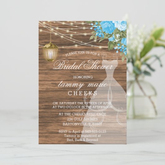 Rustiek Schuur Houten Vrijgezellenfeest - Baby Bla Kaart (Staand voorkant)