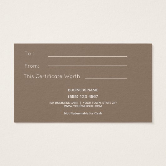 Rustiek schuurhout | Santa Gift Kaart Certificaat (Achterkant)