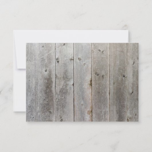 Rustiek Scrapbook Zwart-wit Label bruiloft RSVP Kaart (Achterkant)