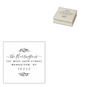 Rustiek Script Aangepaste familienaam Retouradres Rubberstempel (Gestempeld)