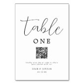 Rustiek Script Bruiloft QR Code Kaart (Achterkant)