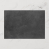 Rustiek Script Chalkboard bruiloft hotels Zwart Informatiekaartje (Achterkant)