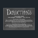 Rustiek Script Chalkboard Wedding Routebeschrijvin Informatiekaartje<br><div class="desc">Charmante chalkboard bruiloft locatie adres en richting kaarten voor een casual chique gelegenheid kenmerken handgeschreven stijl lettertypen en scroll design die een wit krijt uiterlijk op een achtergrond die een rustieke zwarte bord textured uitstraling heeft.</div>