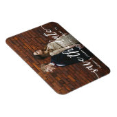 Rustiek Script Eenvoudig Sla de datum fotomagneet  Magneet (Rechterzijde)