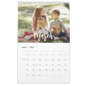 rustiek script familie foto kalender (Mar 2026)