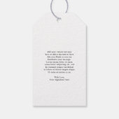 Rustiek Script Foto Moderne bruiloft Cadeaulabel (Achterkant)