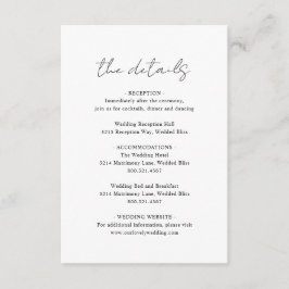 Rustiek Script Foto Moderne bruiloft Informatiekaartje