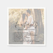 Rustiek Script Foto Moderne bruiloft Servet (Voorkant)