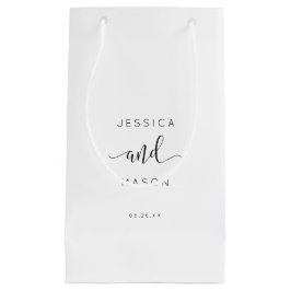 Rustiek Script Hotel Bruiloft Gift Bag Klein Cadeauzakje