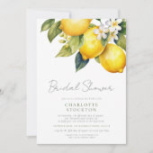 Rustiek Script Mediterraan Citroen Vrijgezellenfee Kaart (Voorkant)