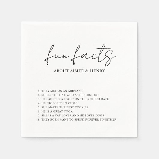 Rustiek Script Moderne bruiloft Servet (Voorkant)