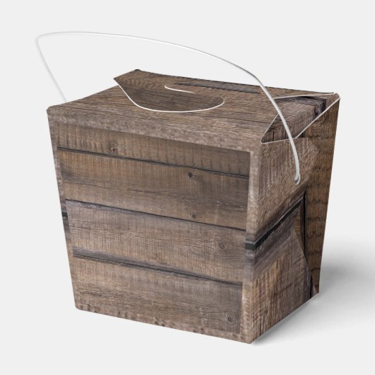 Rustiek Script Monogram Schuur Land Bruiloft Party Bedankdoosjes (Achterkant)