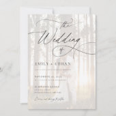 Rustiek Script Overlay Foto Budget Bruiloft Kaart (Voorkant)