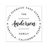 Rustiek script Ronde familienaam Retouradres Zelfinktende Stempel (Design)