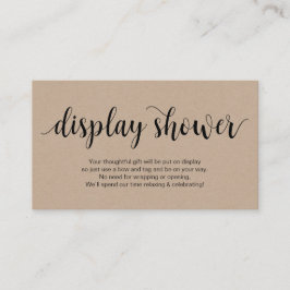 Rustiek Script, Rustieke Kraft, Display Shower Informatiekaartje