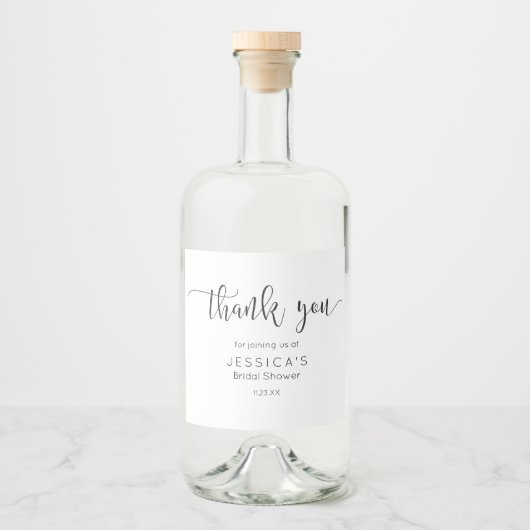 Rustiek Script Wijnfles Label Likeurfles Etiket (Voorkant)