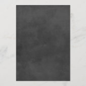 Rustiek Script Zwart krijtbord bruiloft Menu (Achterkant)