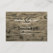  rustiek sepia verbrand hout Carpenter Monogram Visitekaartje (Achterkant)