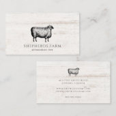 Rustiek  Sheep Barn Wood Boerderij Visitekaartje (Voorkant / Achterkant)