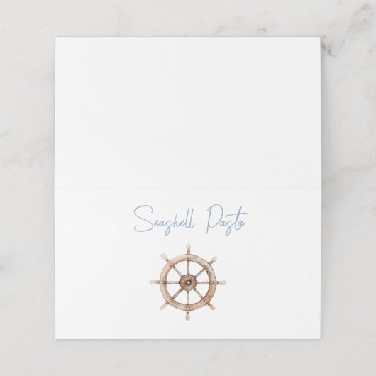 Rustiek Ship Wheel Food Label Plaatskaartje