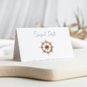 Rustiek Ship Wheel Food Label Plaatskaartje