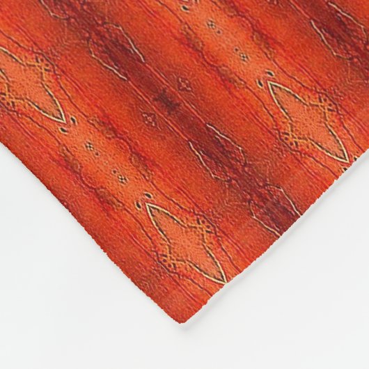 Rustiek Sinaasappel Aztec Pattern Deken 60" x 80" (Hoek)