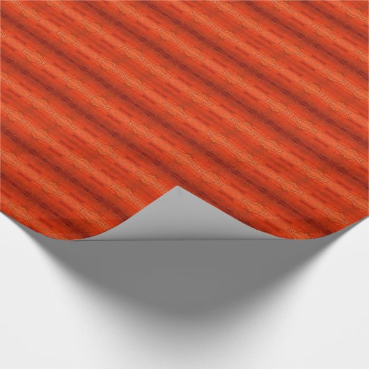 Rustiek Sinaasappel Azteeks Patroon Cadeaupapier (Hoek)